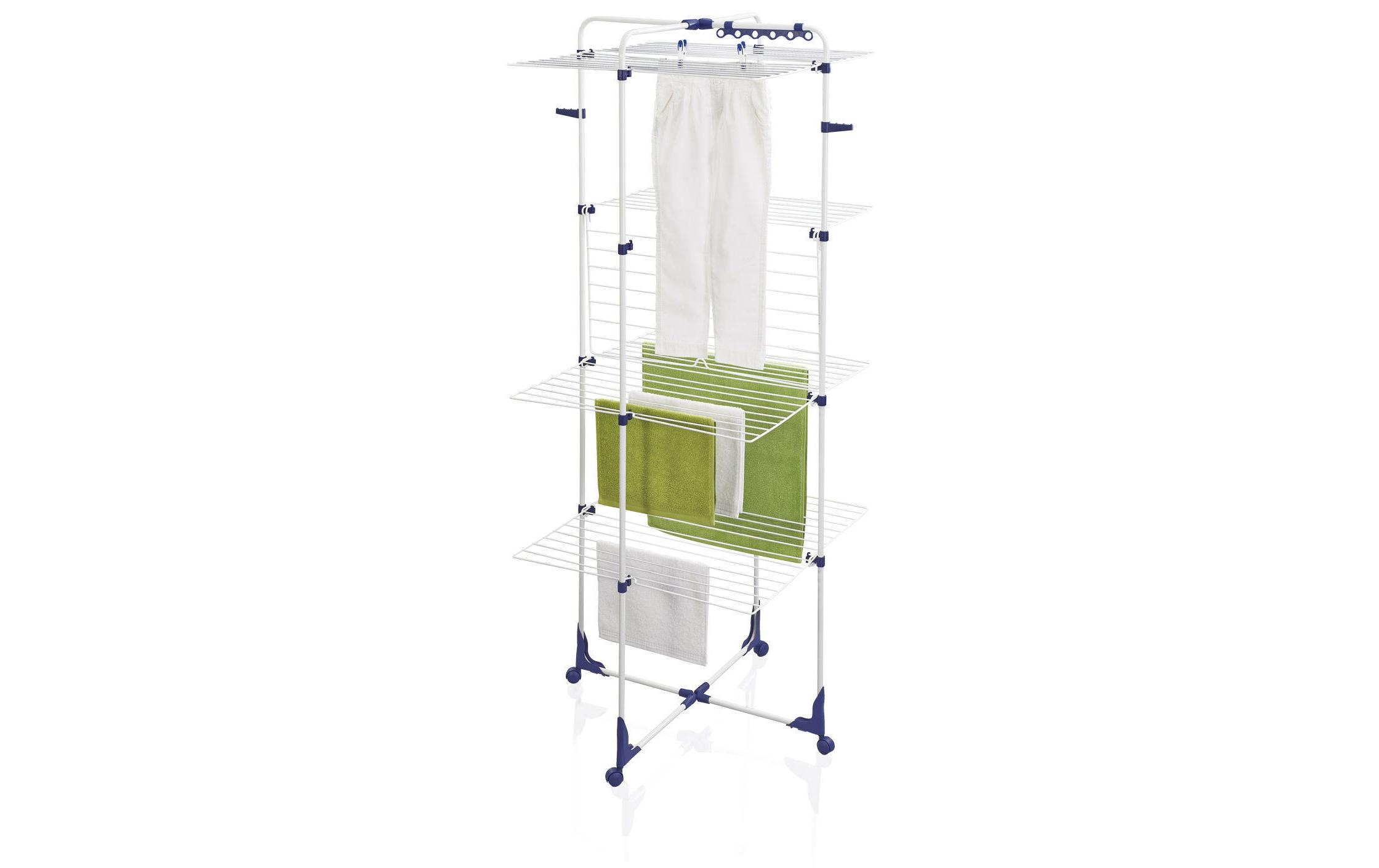 Leifheit Tower 450 Standregal Aluminium 176 cm Blau/Weiß
