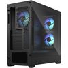 Fractal Design Pop Air RGB - Tower - ATX - Seitenteil mit Fenster (gehärtetes Glas) - keine Spannungsversorgung (ATX) - black TG clear tint - USB/Audio - für Fractal Design Model D, Type D (FD-C-POR1A-06)