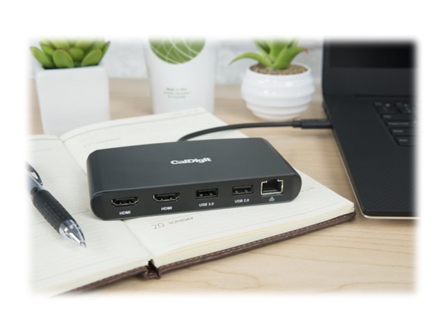 CalDigit Thunderbolt 3 mini Dock Dual HDMI Schwarz, Grau