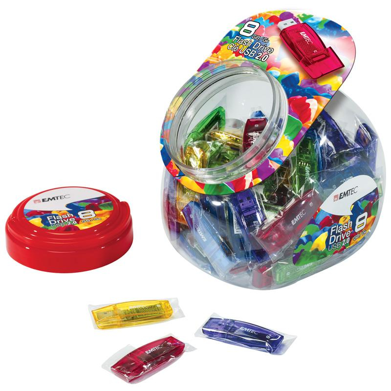Emtec C410 Color Mix Candy Jar 8 GB USB-Stick