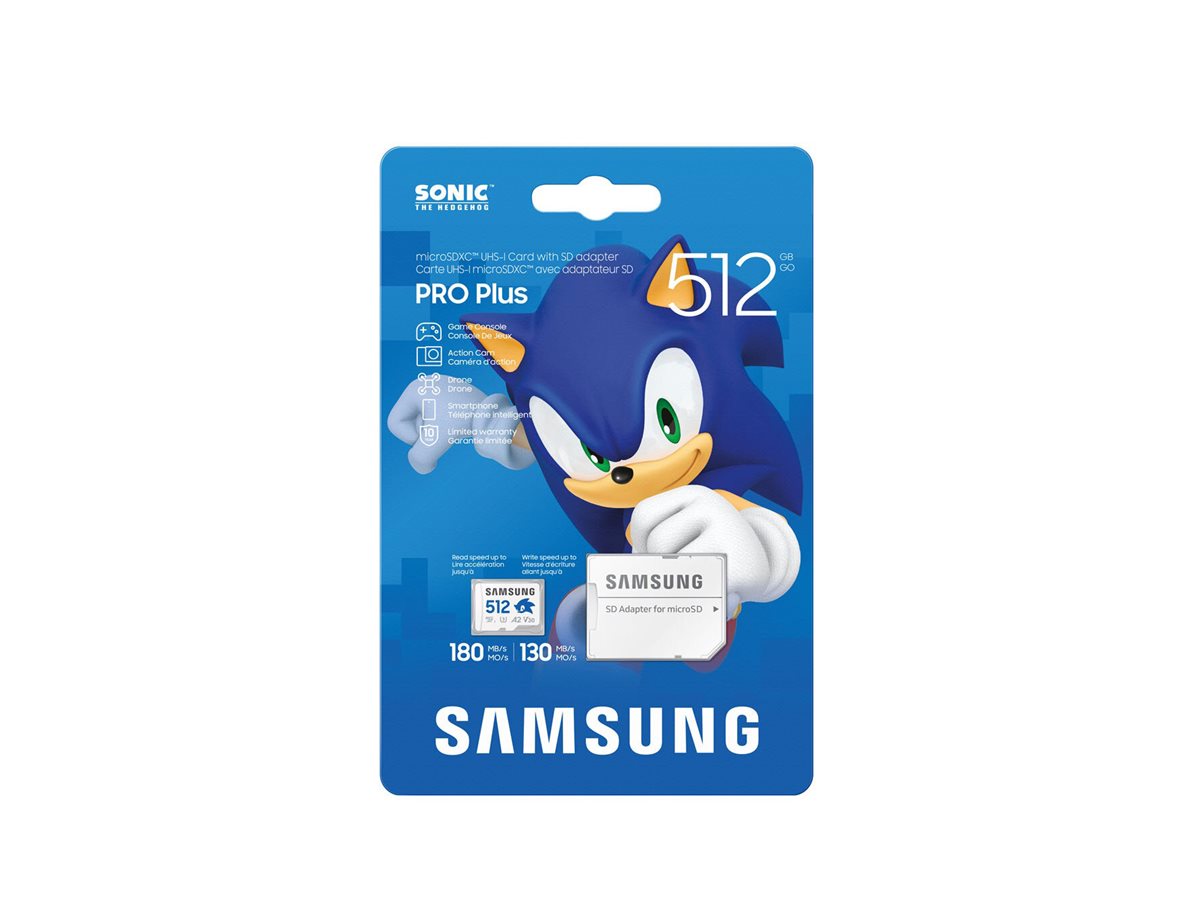Samsung PRO Plus MB-MD512SA microSDXC Speicherkarte 512 GB 180 MB/s / 130 MB/s Blau/Grau/Weiß