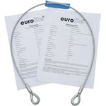 EUROLITE Stahlseil 1000x4mm silber mit Kausche (5801048G)