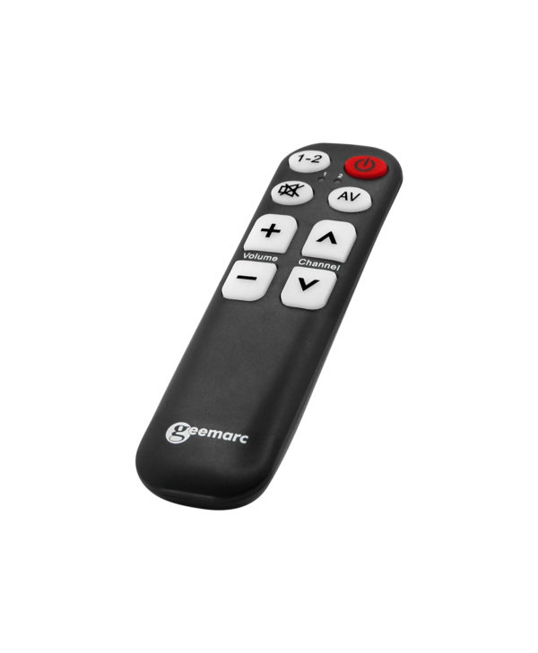 Geemarc TV5 Universalfernbedienung lernfähig mit großer Beschriftung Schwarz
