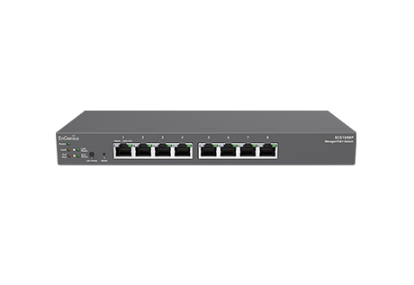EnGenius ECS1008P Managed L2 Switch 8-Port Gigabit Ethernet PoE 55 W Schwarz