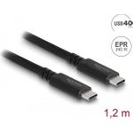 DeLOCK 80009 USB Kabel 1,2 m USB4 Gen 3x2 USB C Schwarz (80009)