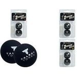 TALBOT torro Squashball, schwarz/gelb, extra langsam, 2er doppelter gelber Punkt - 1 Stück (251107)
