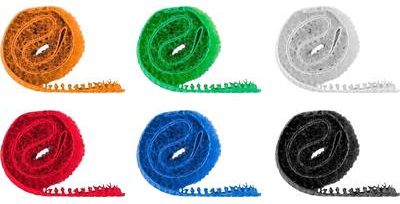 Wentronic goobay - Klettverschluss - 17cm - Schwarz, weiß, Blau, Rot, grün, orange (Packung mit 6) (70350)