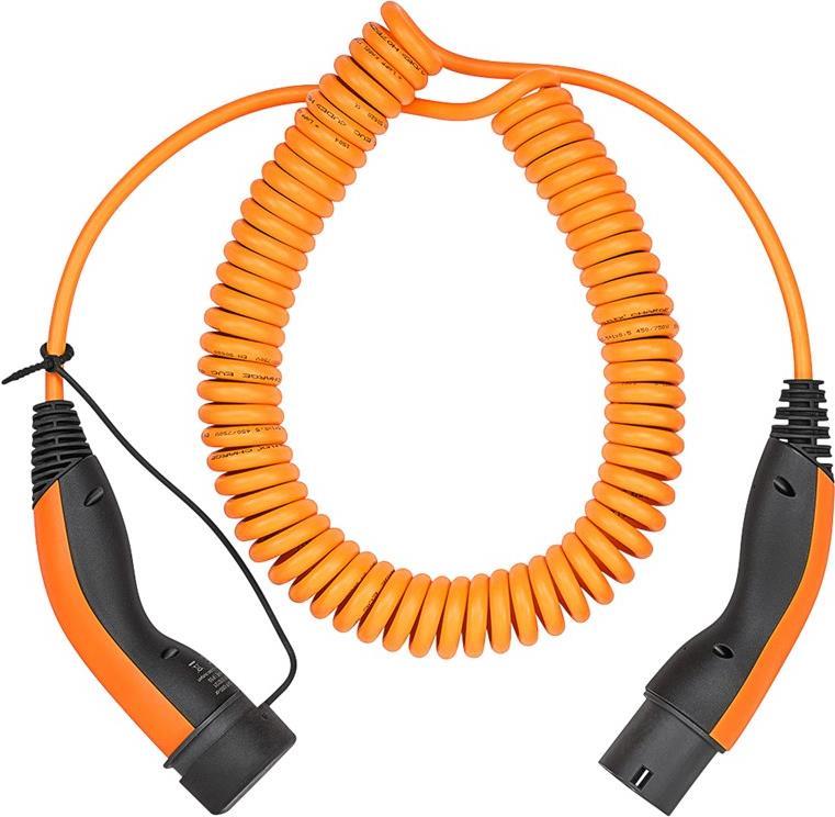 LAPP MOBILITY Spiral-Ladekabel Typ 2, bis zu 11 kW, 5 m, Orange (61799)