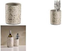 APS Besteckbehälter TERRAZZO, Beton, beige Außendurchmesser: 110 mm, Innendurchmesser: 95 mm, - 1 Stück (11760)