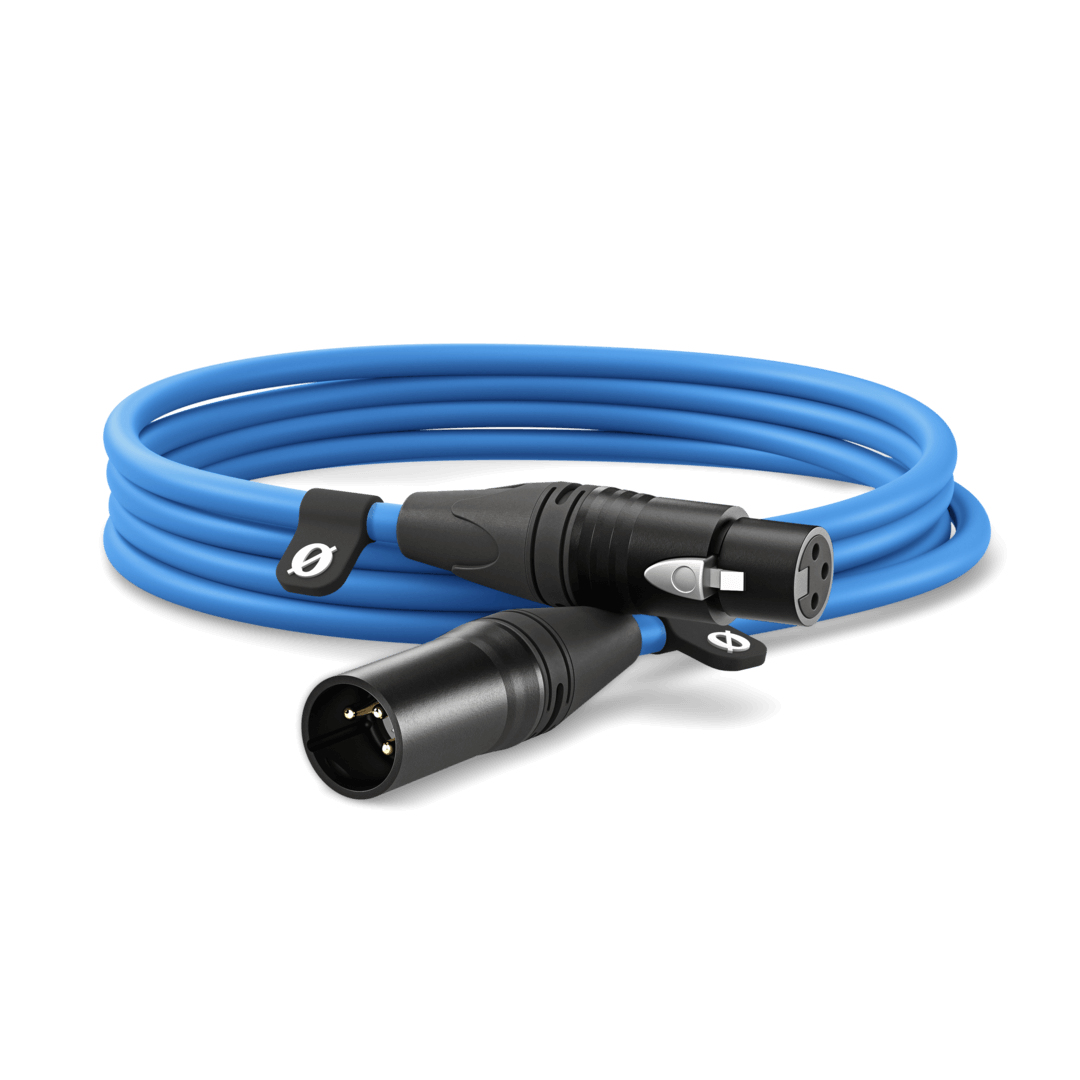 RØDE XLR3M-B XLR-Kabel 3 m Blau