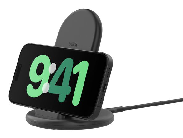 Belkin BoostCharge 15 W Kabelloses Ladegerät Stand Schwarz