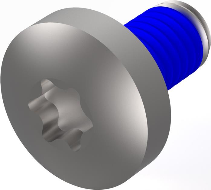 SCHROFF LIKOSCHR.TORX M4X 8 (100ST), Flachkopfschraube mit Gewindesicherung (24566104)