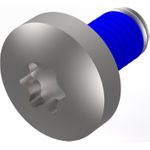 SCHROFF LIKOSCHR.TORX M4X 8 (100ST), Flachkopfschraube mit Gewindesicherung (24566104)