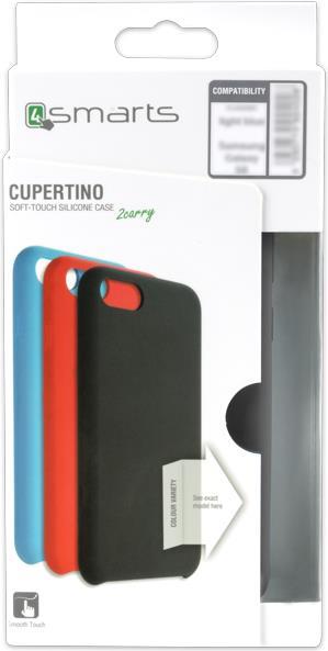 4smarts Cupertino - Hintere Abdeckung für Mobiltelefon - flüssiges Silikon - Schwarz - für Apple iPhone 12 Pro Max