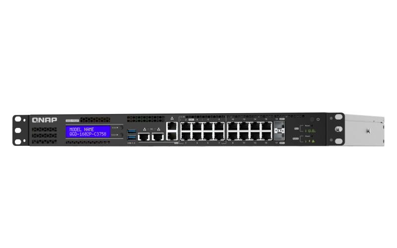 QNAP QGD-1602P 18 Ports 2.5 Gigabit Ethernet PoE++ Switch Schwarz