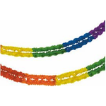 PAPSTAR Großraumgirlande "Rainbow", 160 mm, aus Papier schwer entflammbar, Durchmesser: 160 mm, Länge: 10 m - 1 Stück (82839)