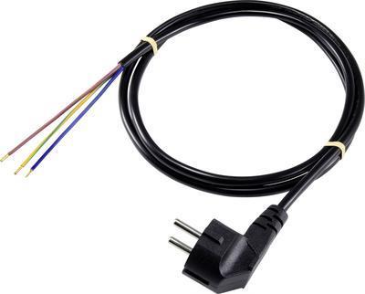 Sygonix SY-5043484 Strom Anschlusskabel Schwarz 2.00 m (SY-5043484)