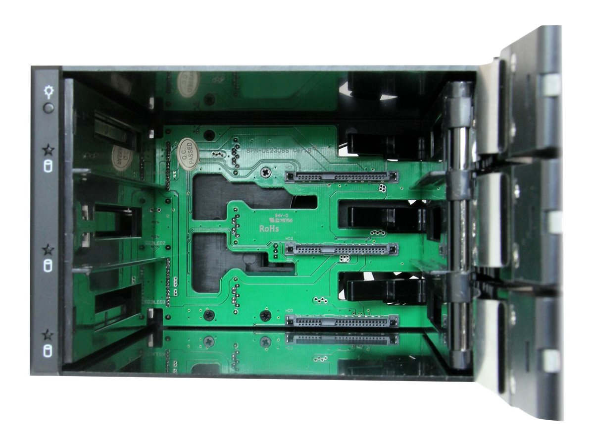Startech HSB3SATSASBA 3-Bay 3.5" SATA/SAS Mobiles Speicher-Rack Schwarz