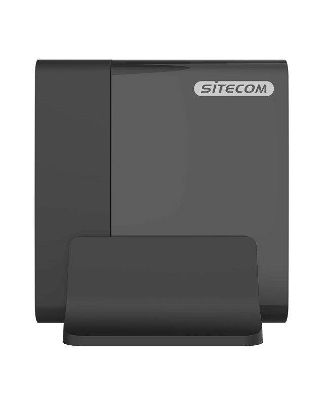 Sitecom CH-1004 GaN Netzteil 140 W mit LED-Display 2x USB-A 3x USB-C PD Schwarz