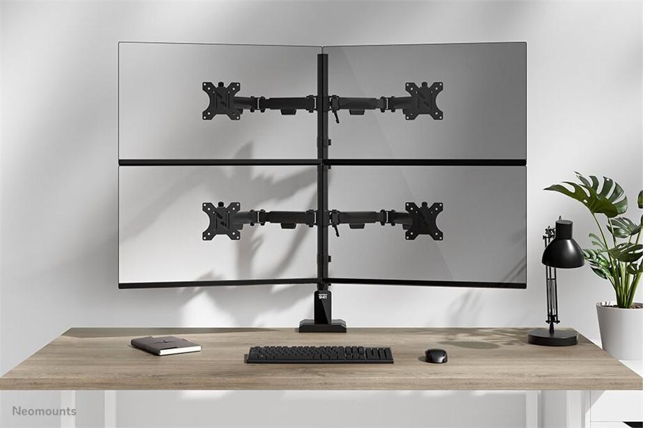 Neomounts DS60-600BL2-2 Quadruple Monitorarm für 4 Monitore 10-32" Schwarz
