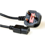 ACT AK5060 2.5m Netzstecker Typ G C13-Koppler Schwarz Stromkabel (AK5060)