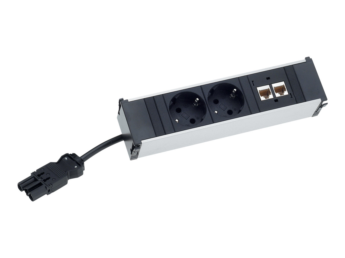 Bachmann CONI 912.169 Steckdosenleiste 2x CEE 7/3 1x USB-C 60W GST18 Schwarz