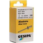 Gesipa 1433572 Blindniete (Ø x L) 4 mm x 10 mm Stahl Stahl 100 St. (1433572)