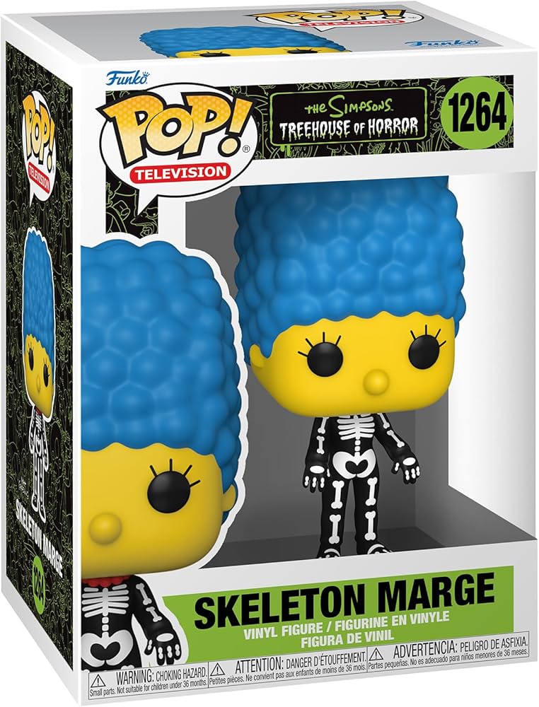 Funko Pop! Die Simpsons Marge als Skelett Sammelfigur 10 cm Höhe Vinyl Mehrfarbig