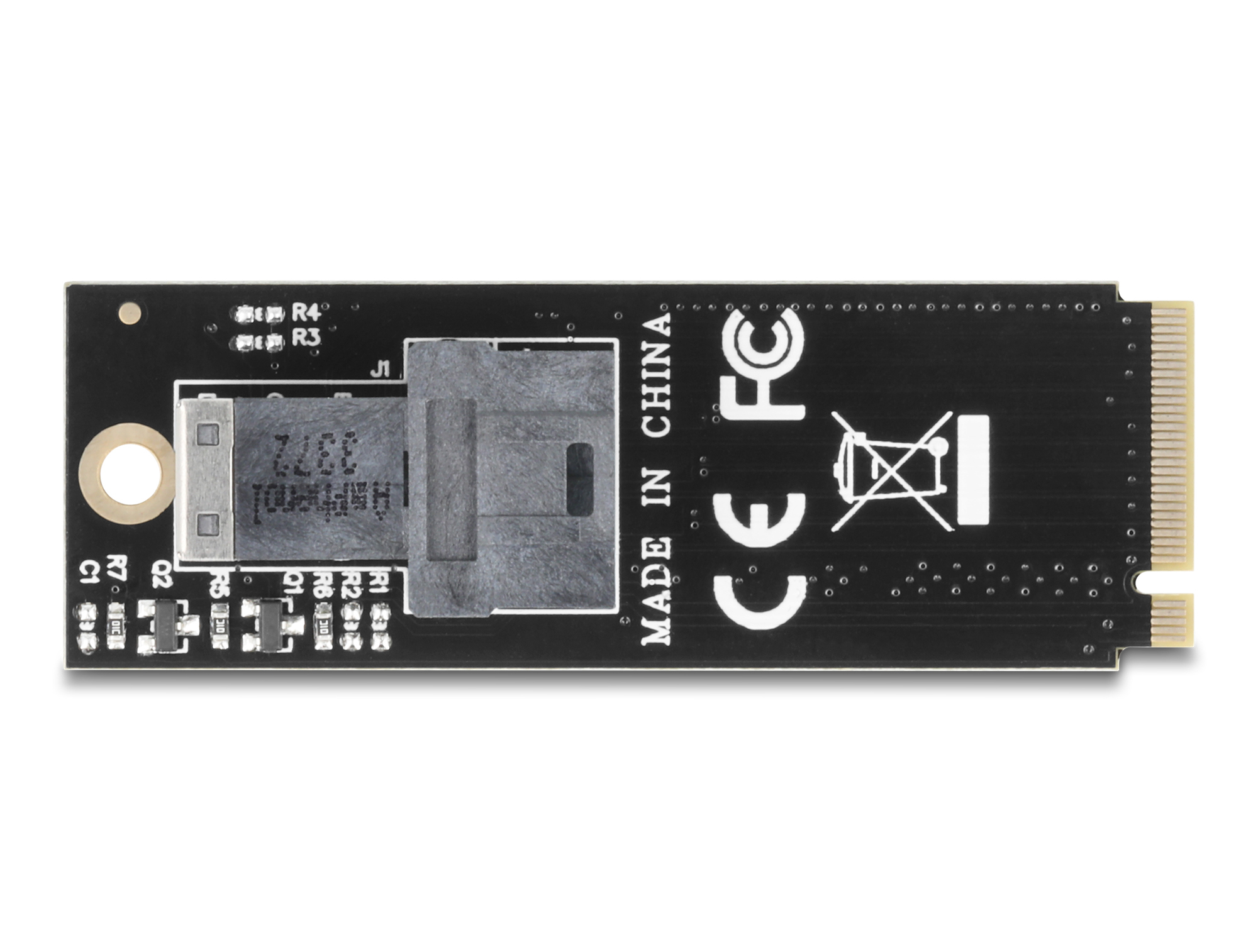 Delock Schnittstellenadapter M.2 Key M zu SFF-8643 NVMe 2260 Schwarz