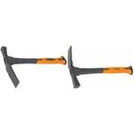 Bradas Maurerhammer, 600 g, anthrazit/orange, Länge: 335 mm Stiel aus Fiberglas, Stielbeschichtung aus rutschfestem TPR, - 1 Stück (DIY-HF4060)