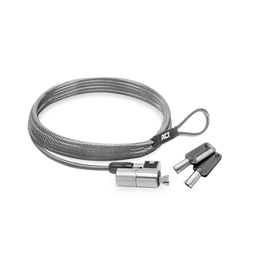 ACT AC9030 Sicherheitskabelschloss 2 m Metallisch