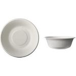 PAPSTAR Zuckerrohr-Schale "pure", rund, 680 ml, weiß hergestellt aus nachwachsenden Rohstoffen, kompostierbar, - 1 Stück (89760)