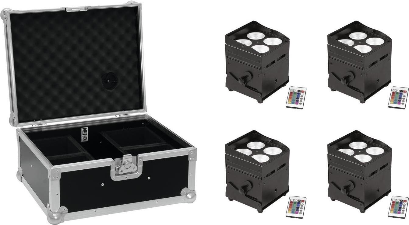 EUROLITE Set 4x AKKU UP-4 QCL Spot QuickDMX + Case (20000277)