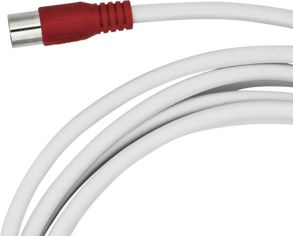 Maxtrack SAT Anschlusskabel Koaxialkabel 3 m F-Stecker Rot, Weiß