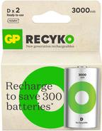 GP Battery ReCyko Mono D -Akku NiMH 3000 mAh 1.2 V 2 St. (GPRCK300D143C2)