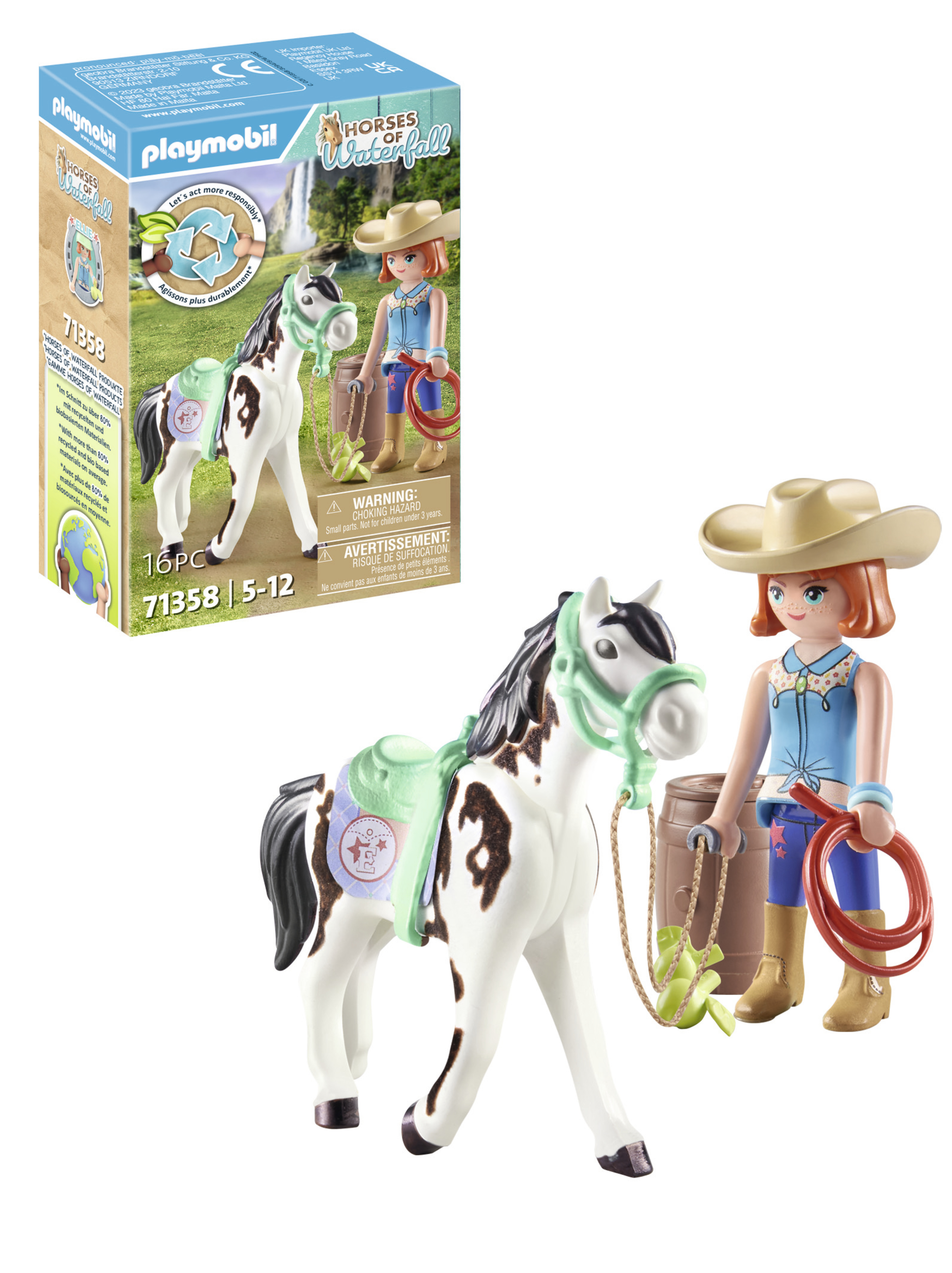 Playmobil Horses of Waterfall Ellie & Sawdust mit Westernübung Mehrfarbig