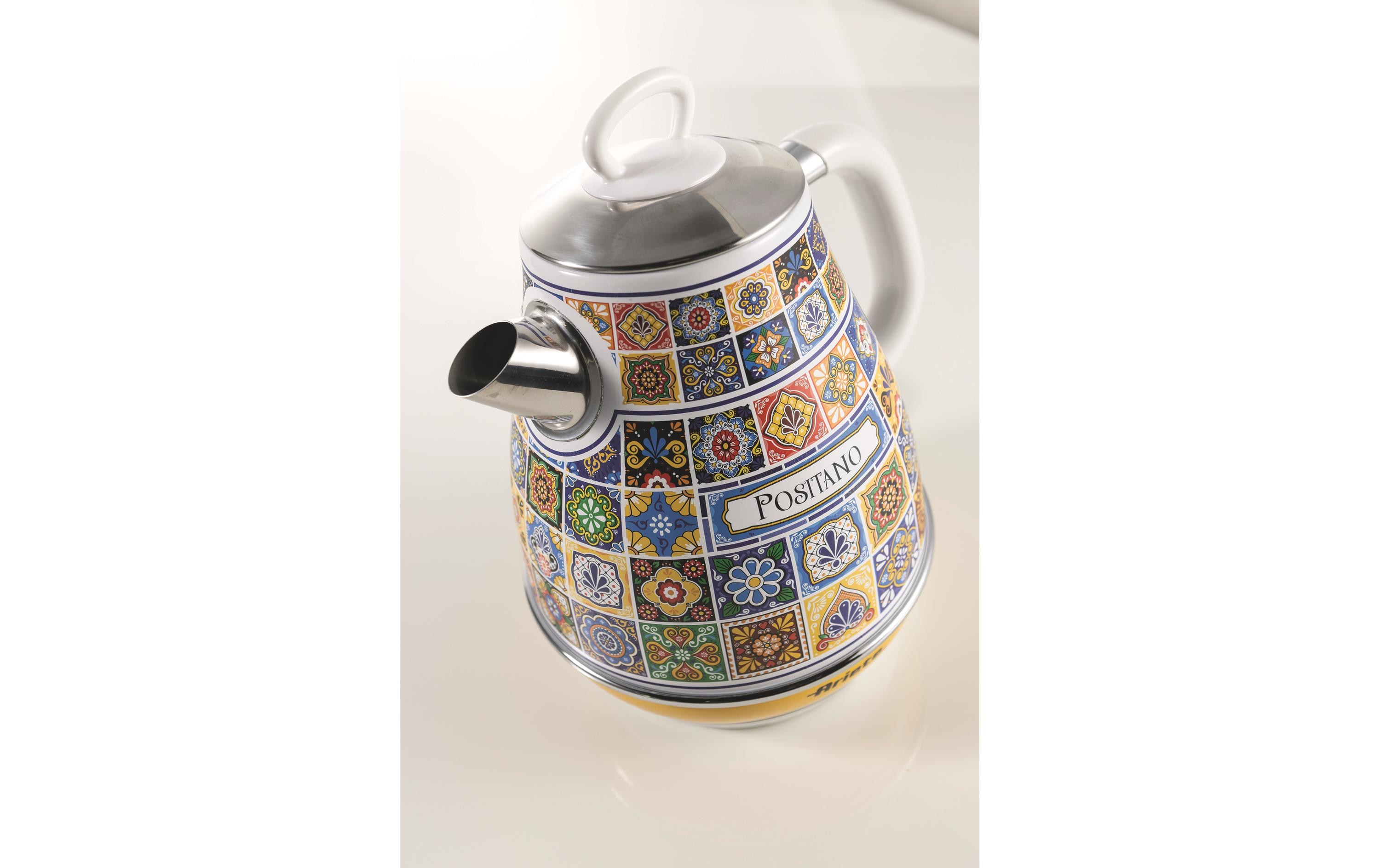 Ariete Vintage Wasserkocher Positano 1,7 l 2200 W Blau, Gelb