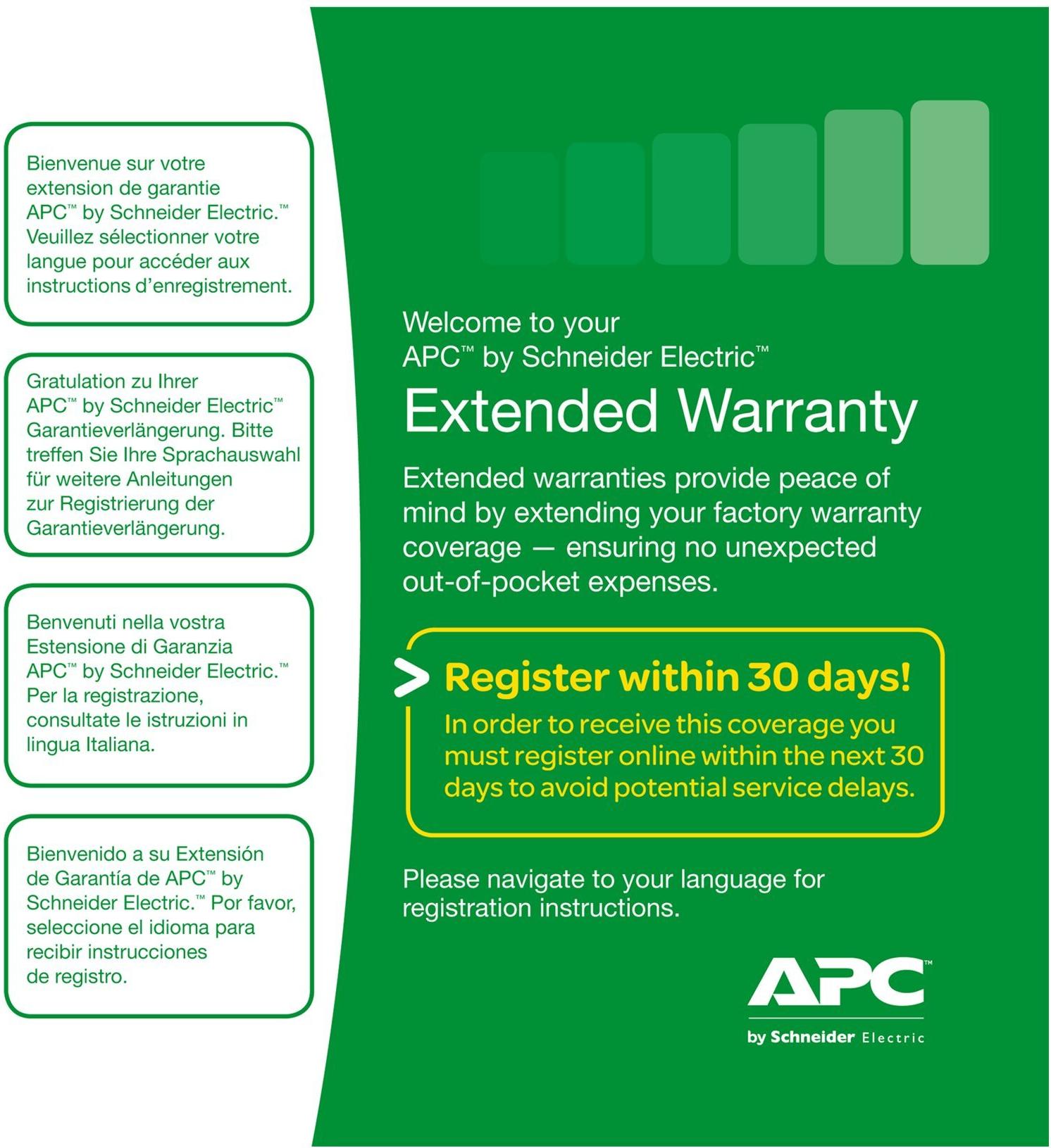 APC Extended Warranty Service Pack – 1 Jahr – Technischer Support 24/7
