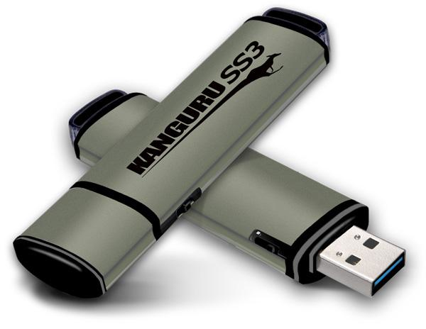 iStorage Kanguru SS3 128 GB USB 3.0 Aluminium