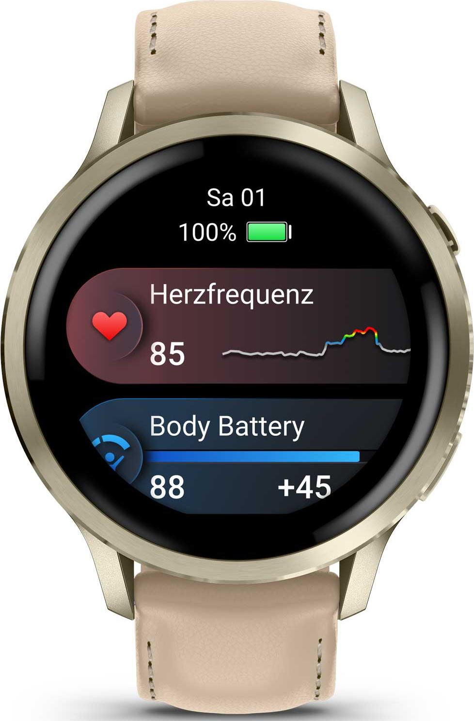 Garmin Venu 4 41 mm Lunar Gold Smartwatch AMOLED GPS WLAN Herzfrequenz (B-Ware)