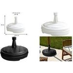 EDA Sonnenschirmständer, Kunststoff, rund, 430mm, dunkelgrau zum Befüllen mit Wasser oder Sand, UV-beständig - 1 Stück (010703 G.GF)