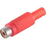 shiverpeaks BASIC-S Cinchkupplung, Kunststoff, rot zum selber löten, im Polybeutel mit Eurolochung (BS51500-R)