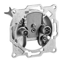 Wentronic Goobay 2-Loch Antennen-Durchgangsdose - 10 dB Durchgangsdämpfung (67044)