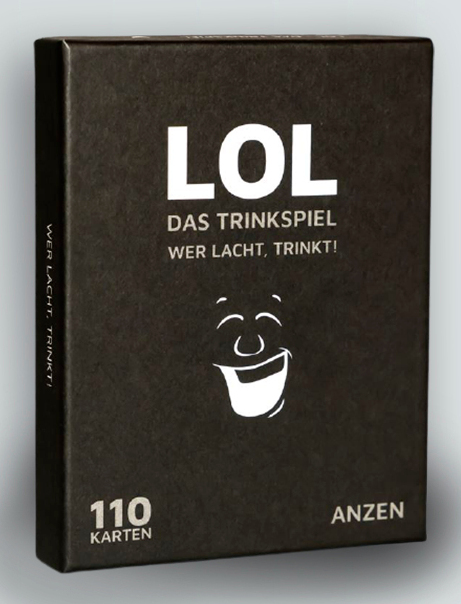 Anzen LOL Das Trinkspiel SMALL Partyspiel 55 Karten Schwarz Weiß
