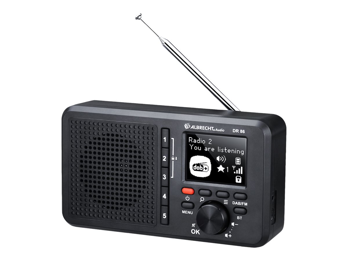 Albrecht DR 86 Tragbares Radio DAB+ FM Schwarz