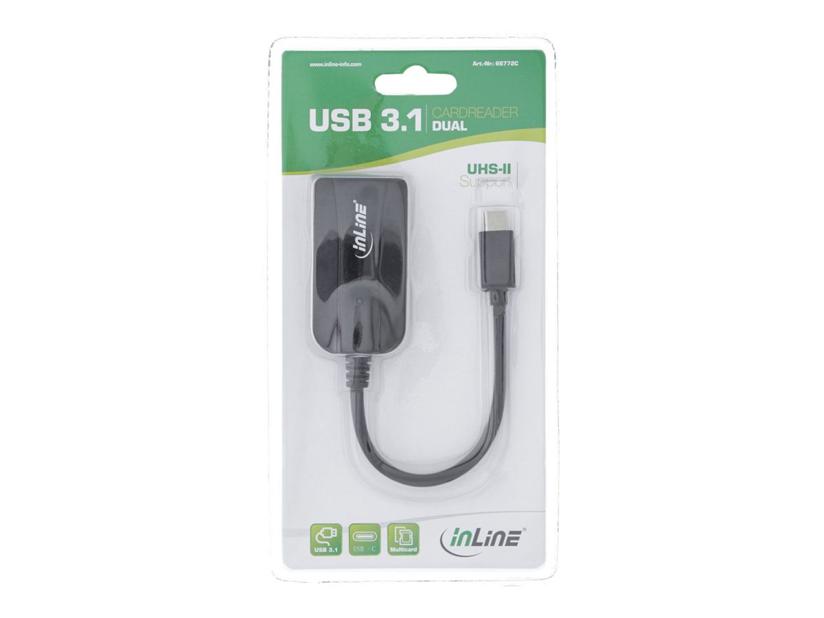 InLine 66772C Kartenleser USB 3.2 Gen 1 USB-C Schwarz
