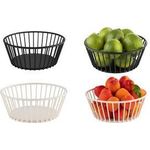 APS Brot- und Obstkorb URBAN, rund, 170 mm, weiß aus weißem Metall, Durchmesser: 170 mm, Höhe: 70 mm - 1 Stück (30430)