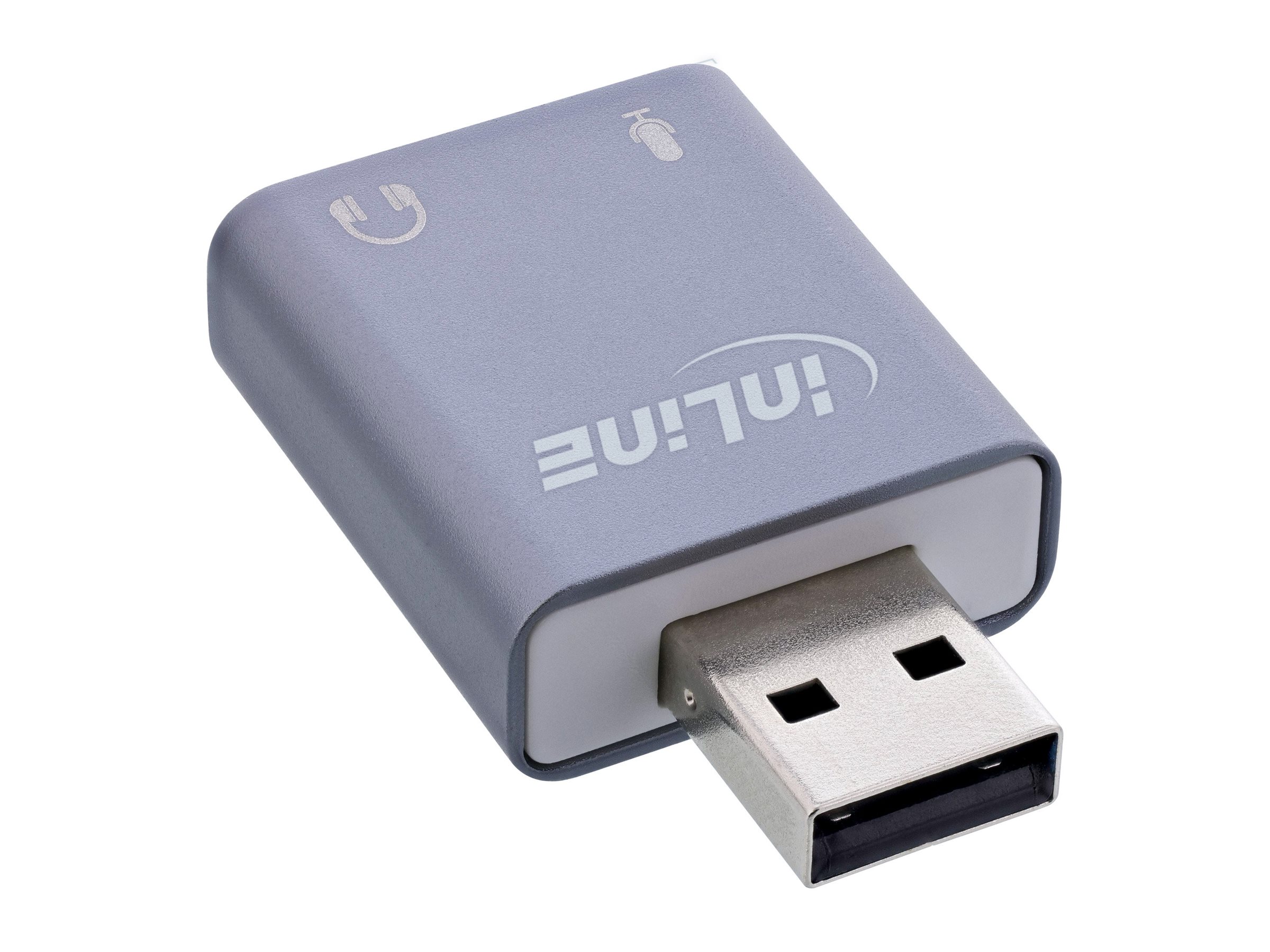 InLine 33051E USB-A Externe Soundkarte Stereo Silber