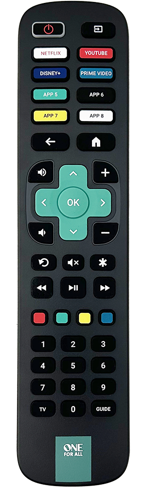 One for All URC 4923 Fernbedienung für Roku TV Schwarz