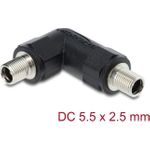 Delock Hohlstecker Adapter DC 5.5 x 2.5 mm Buchse auf mit Gewinde gewinkelt (90944)